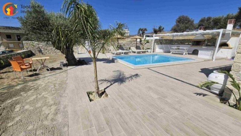 Pitsidia, Kreta, Pitsidia, freistehende ebenerdige Villa mit privatem Pool Haus kaufen